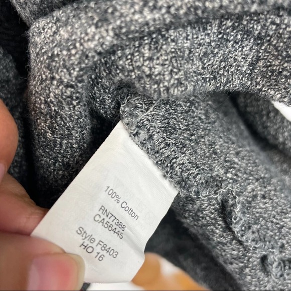 Madewell NWOT Heathered Charcoal Gray Knit Tone Hoodie Sweatshirt Size XS - Picture 10 of 11